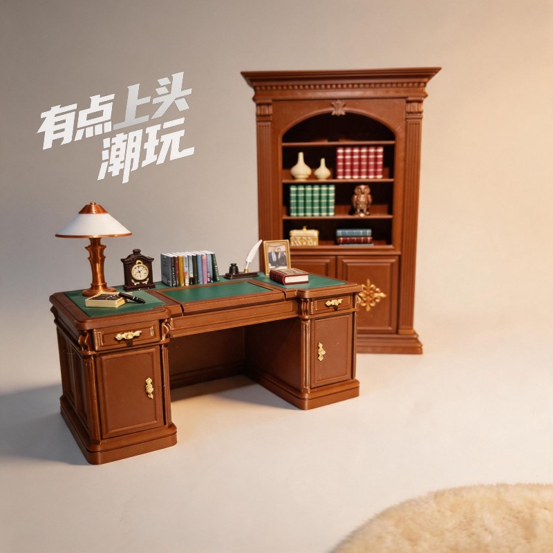 Office Furniture Plan - Original 1/12 Miniature Vintage American Style