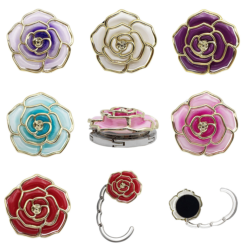 Office Furniture Installation - Portable Folding Table Bag Hook Flower
