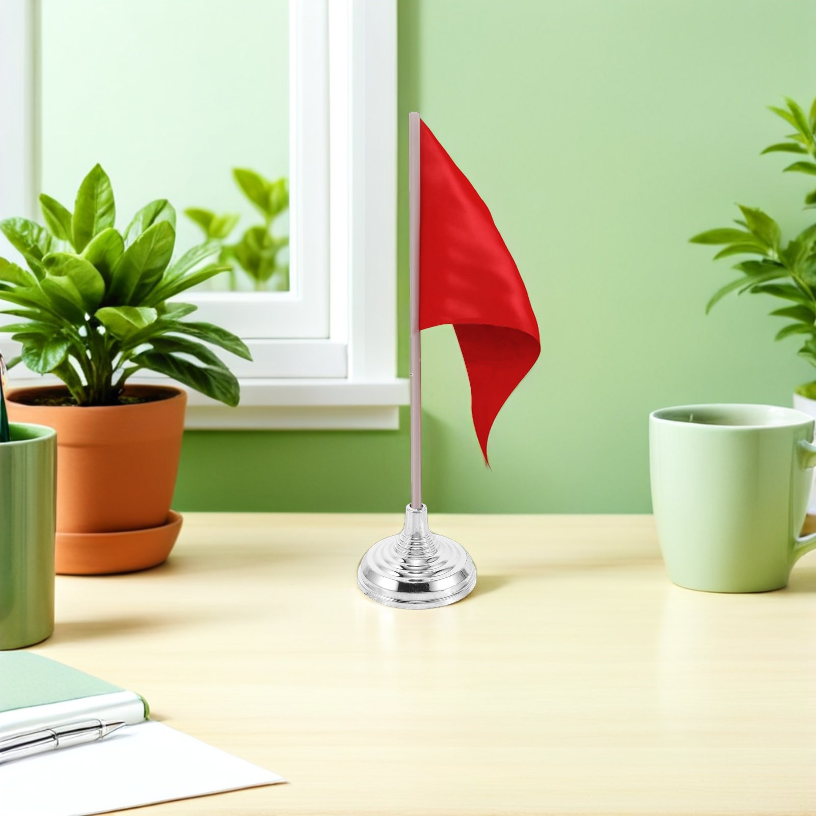 12Pcs Silver Mini Desk Flag St - огляд і ціна Office Furniture Installation