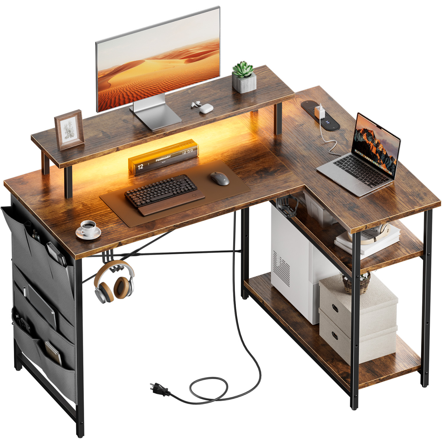 L-Shaped Computer Desk, Featur - огляд і ціна Office Furniture Plan