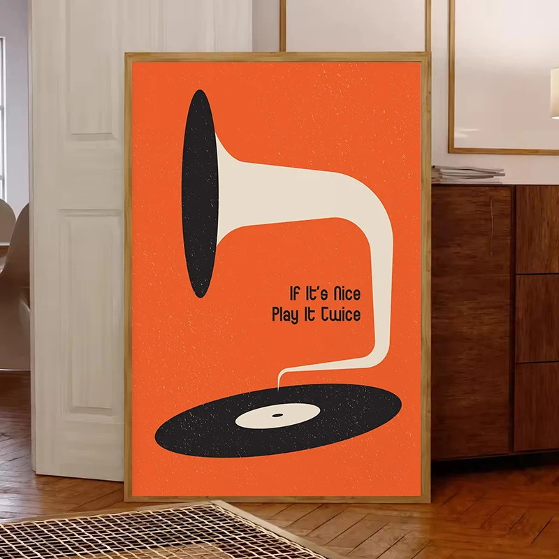 Mid Century Vinyl Record Canva - огляд і ціна Office Furniture Direct