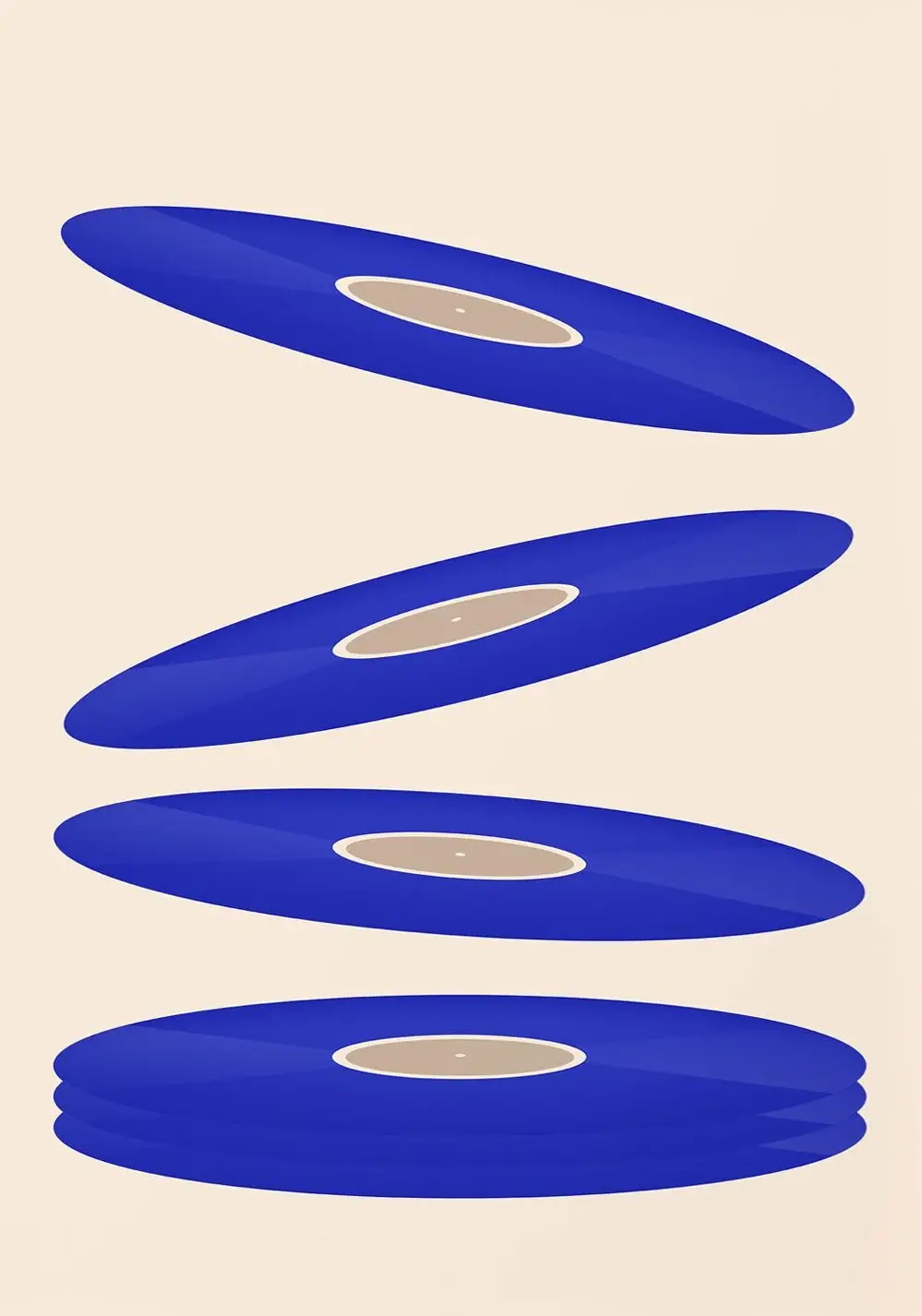 Mid Century Vinyl Record Canva - огляд і ціна Office Furniture Direct