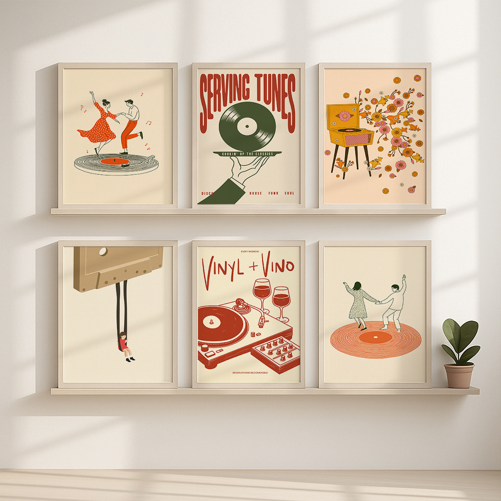 1pc Vintage Music Canvas Poste - огляд і ціна Office Furniture Direct