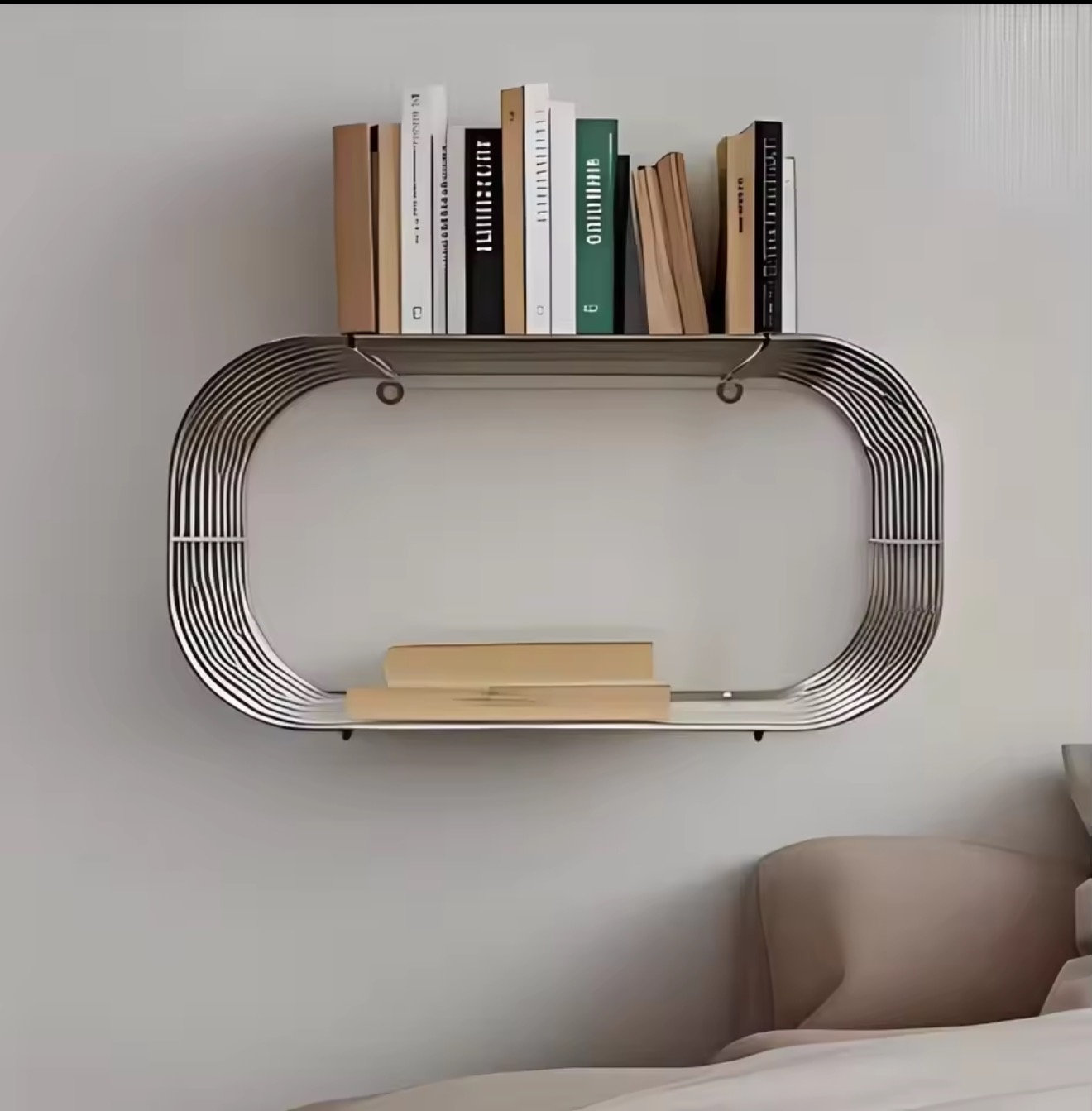 Metal Wall Shelf, Oval Floatin - огляд і ціна Office Furniture Plan